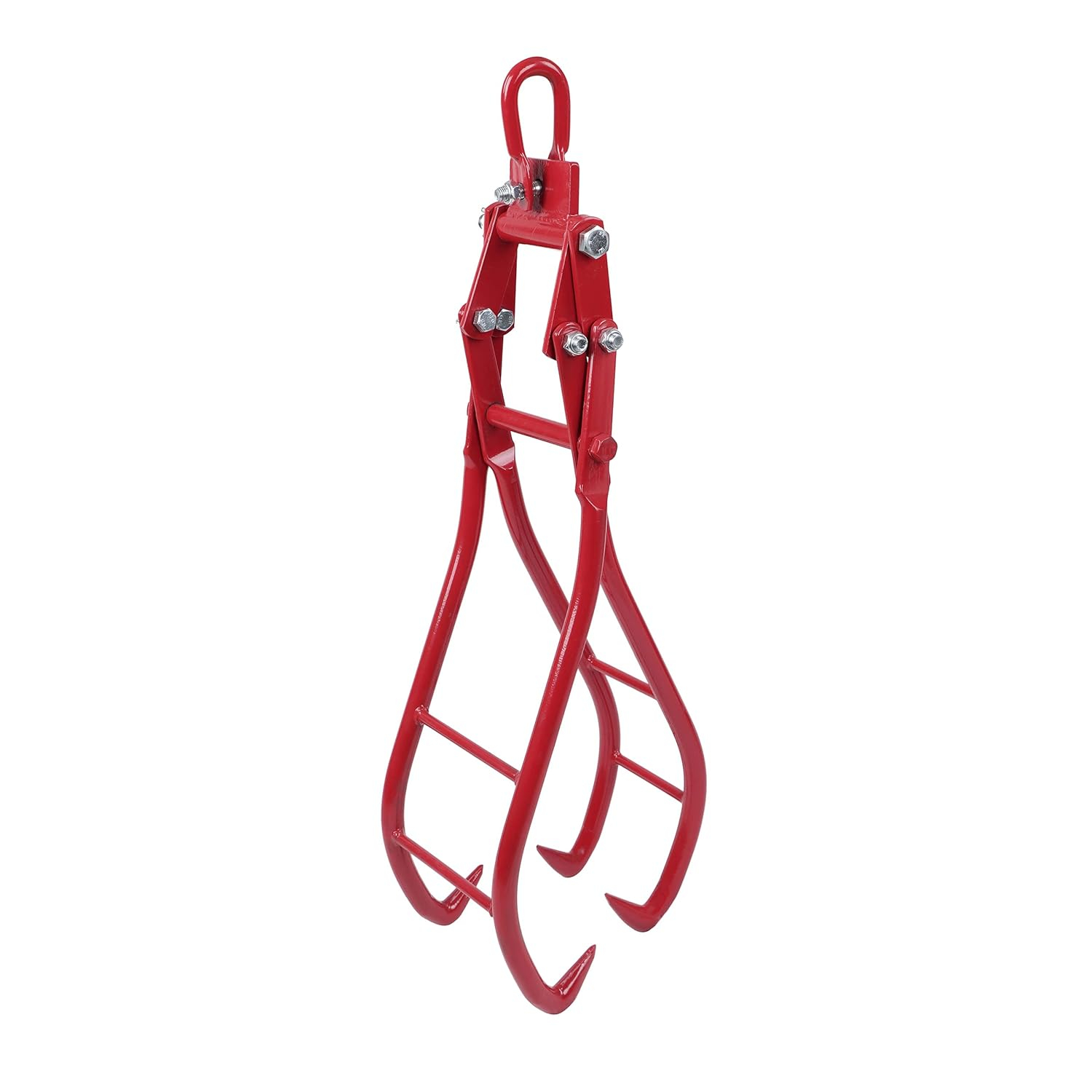 Felled 36in Log Lifting Tongs - 49in Cap Steel Timber Log Grapple Skidding Tongs