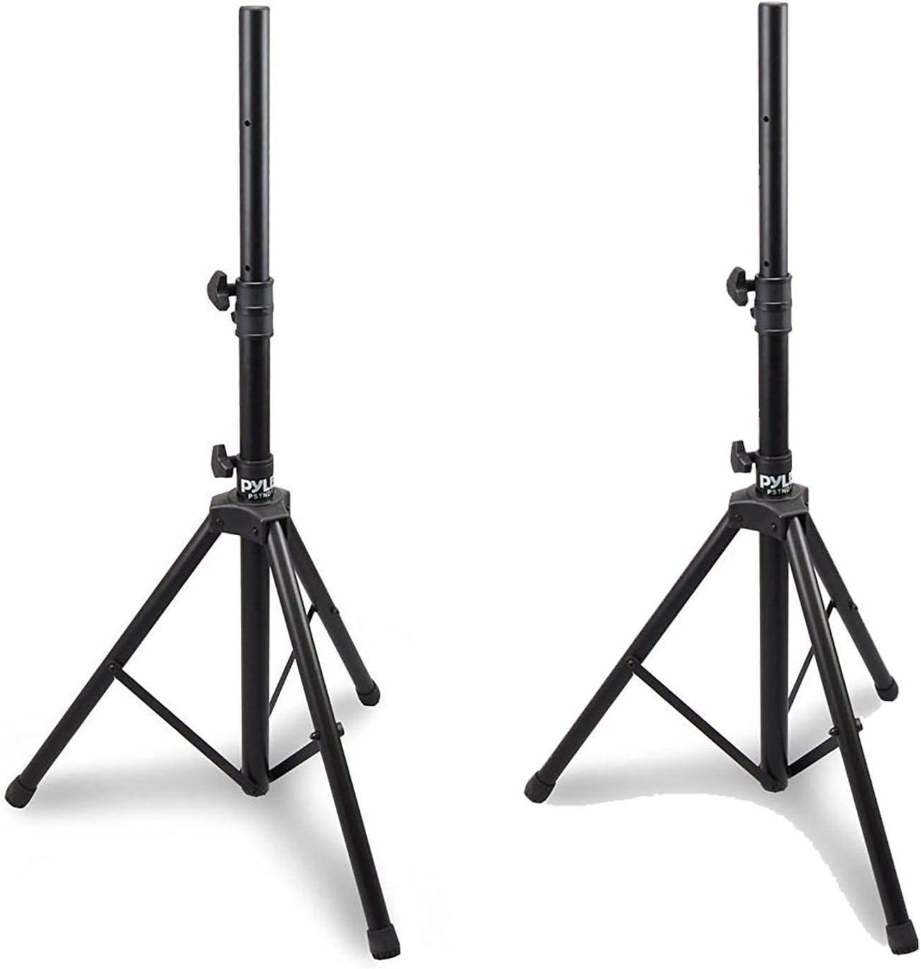 Pyle Pro Adjustable Extending Height Tripod Speaker Stand Holder Mount, 2-Pack