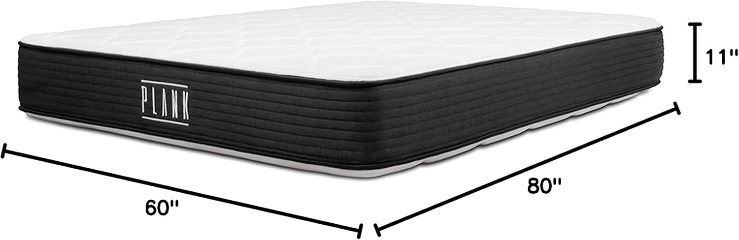 Brooklyn Bedding Plank 11-Inch Two-Sided Firm Mattress, Queen