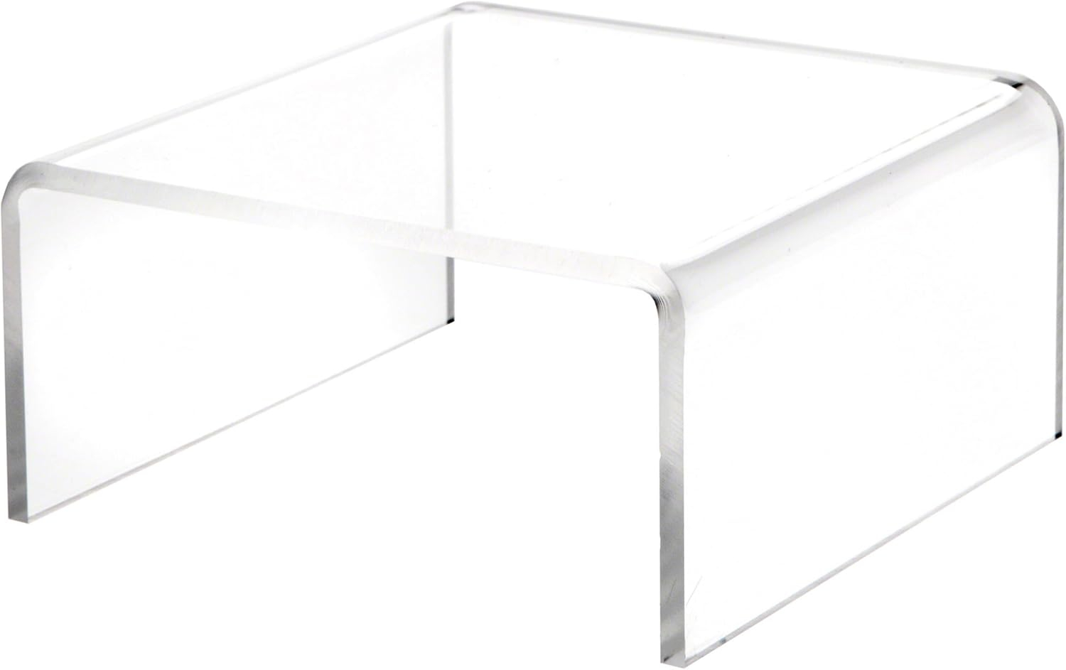 Plymor Clear Acrylic Short Square Display Riser, 2.5" H x 5" W x 5" D (3/16" thick) (2 Pack)