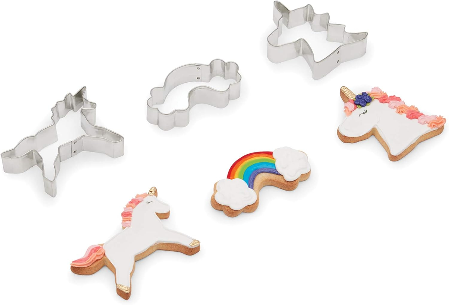 Fox Run Brands Fox Run Brands 3 Piece Non-Stick Unicorn Cookie Cutter Set
