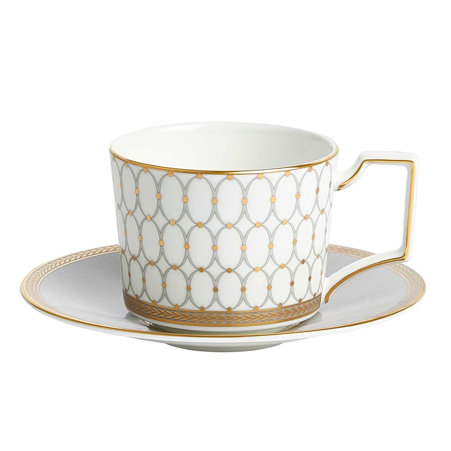 Wedgwood Renaissance Grey Teacup & Saucer, 6.8 oz, Multi