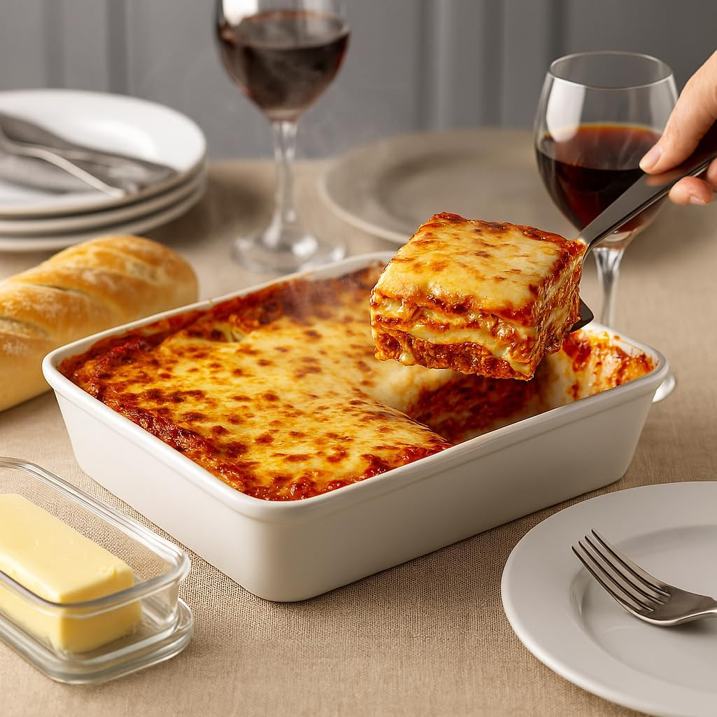 HIC Kitchen Lasagna Pan, White