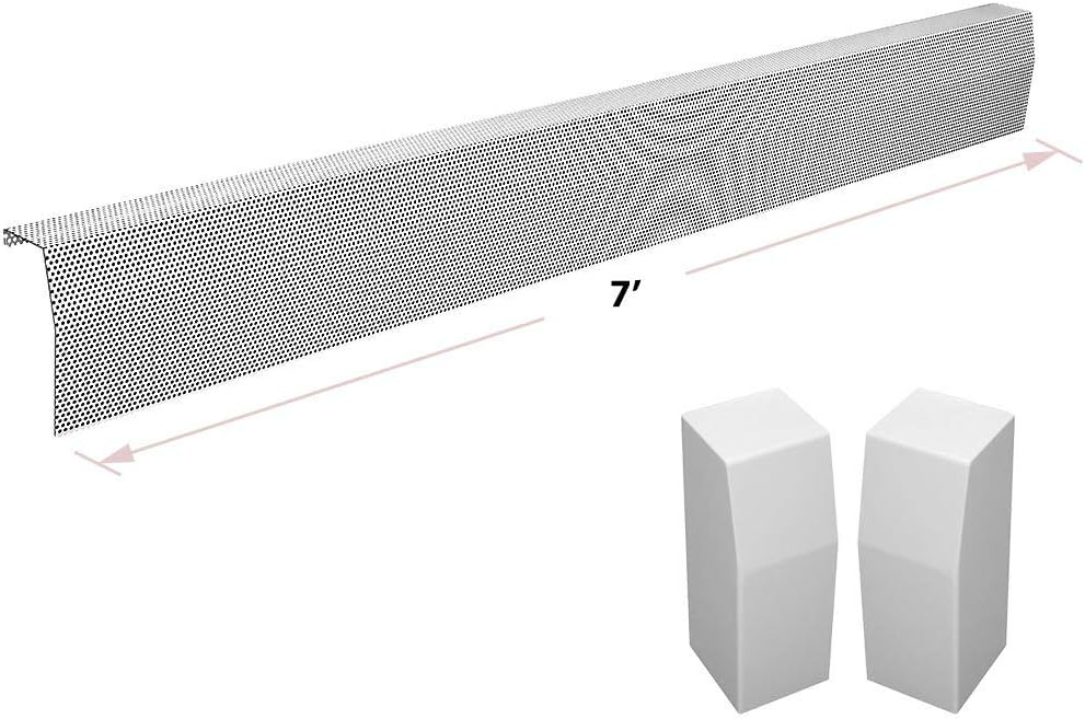Elliptus 7-ft White Galvanized Steel Slip-On Baseboard Heater Cover
