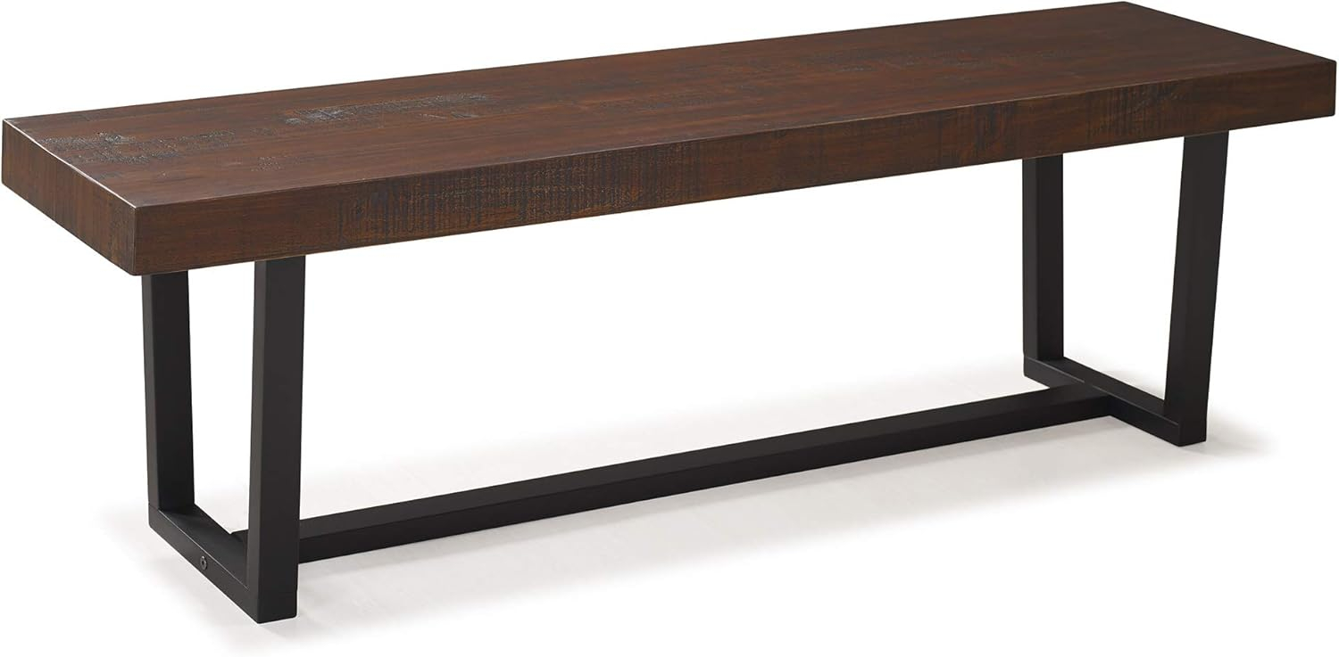 Walker Edison 60" Wood Dining Bench, Mahogany