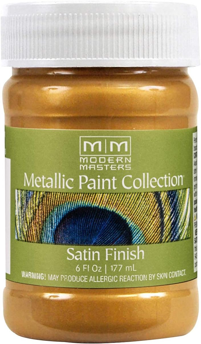 Modern Masters ME65906 Olympic Gold Water-Based Metallic Paint, 6 Oz