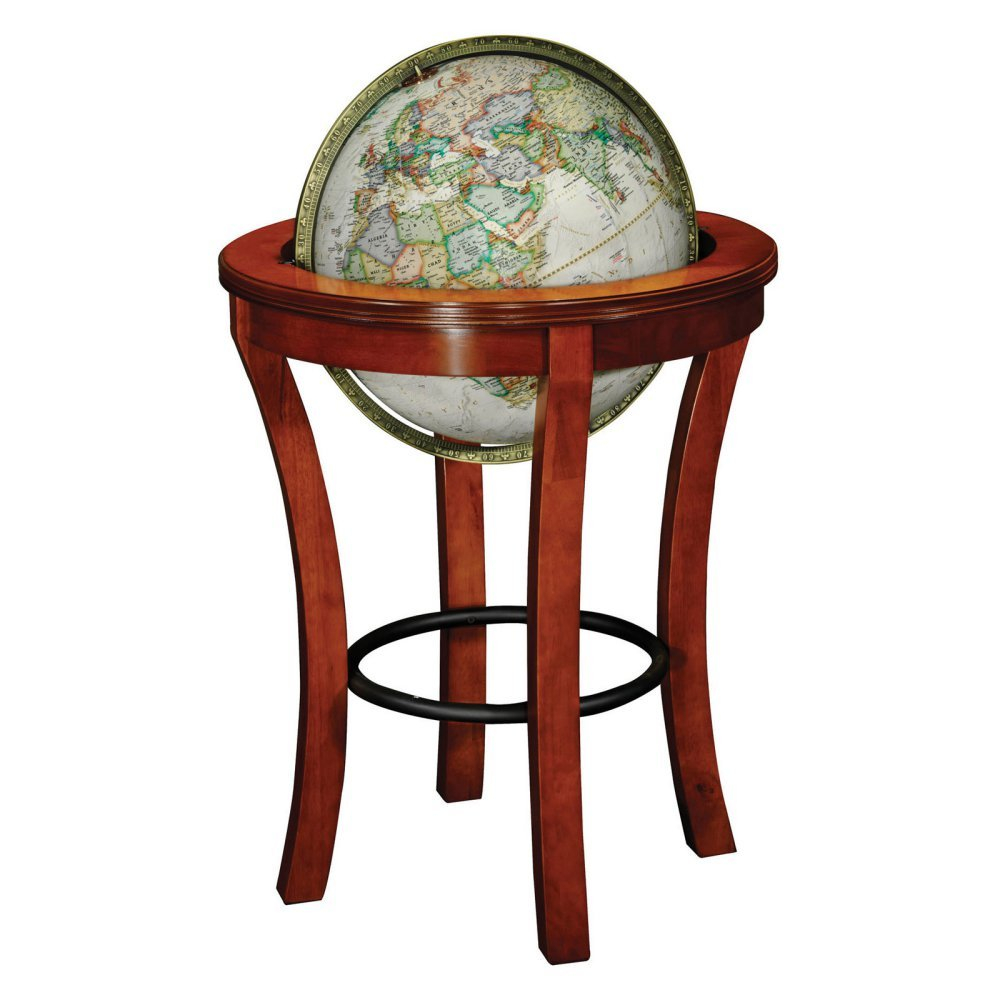 Garrison 16" Maple & Walnut Finish Transitional Floor Globe