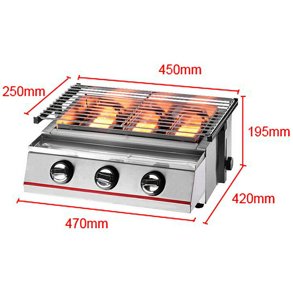 Propane Infrared Steak Grill - Efficient Heating Outdoor Portable Gas Grill with Vertical Cooking, Stainless Steel Single Burner, Perfect for Steak, Ribeyes, Picnic, BBQ
