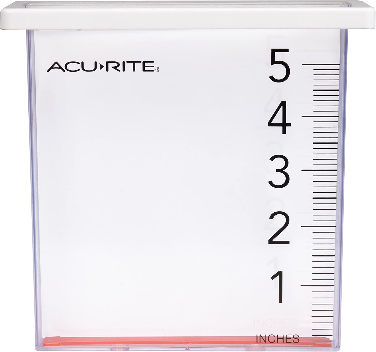 AcuRite Clear Waterfall Plastic Rain Gauge 1.5" x 8" x 9" (5-inch Capacity)