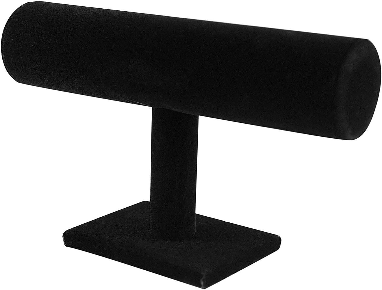 Black Velvet Hovering T-Bar Bracelet Necklace Jewelry Display Stand for Home Organization
