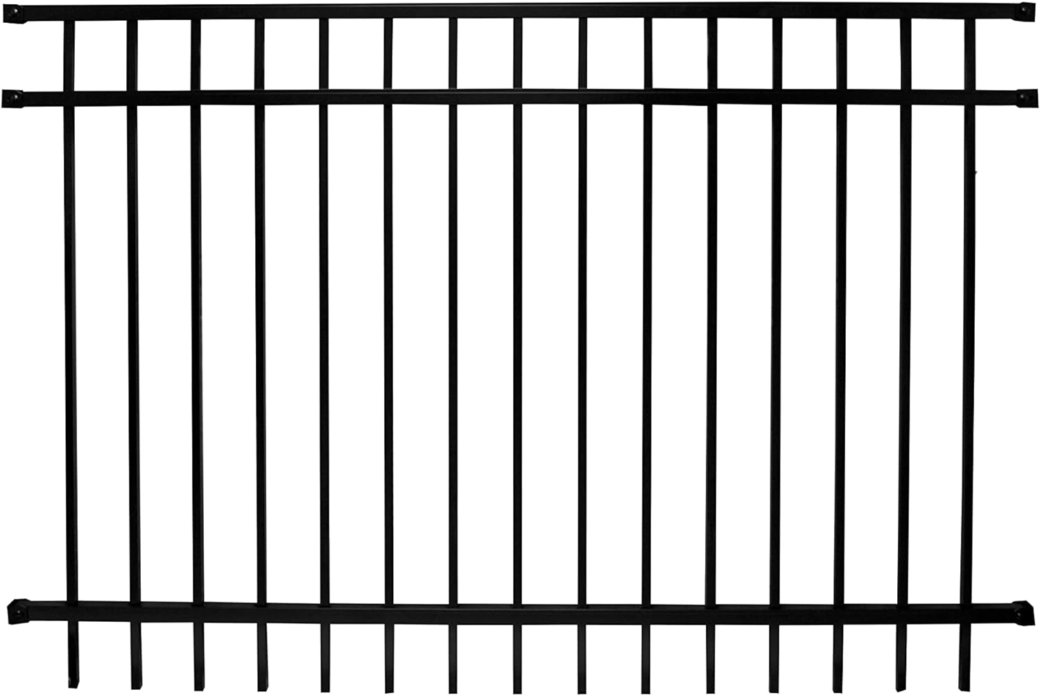 Weatherables Livingston Aluminum Fence Kit – DIY Kit for Backyard and Garden Fencing, Made with Durable Powder-Coated Aluminum That Combats Rust, Fading, and Corrosion (4’ x 6' Fence Panel)