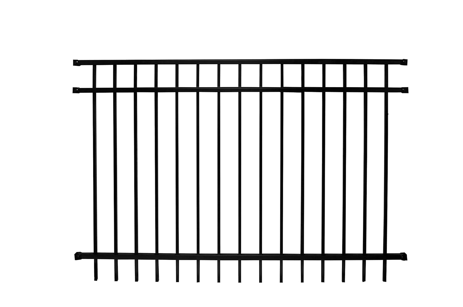 Weatherables Livingston Aluminum Fence Kit – DIY Kit for Backyard and Garden Fencing, Made with Durable Powder-Coated Aluminum That Combats Rust, Fading, and Corrosion (4’ x 6' Fence Panel)