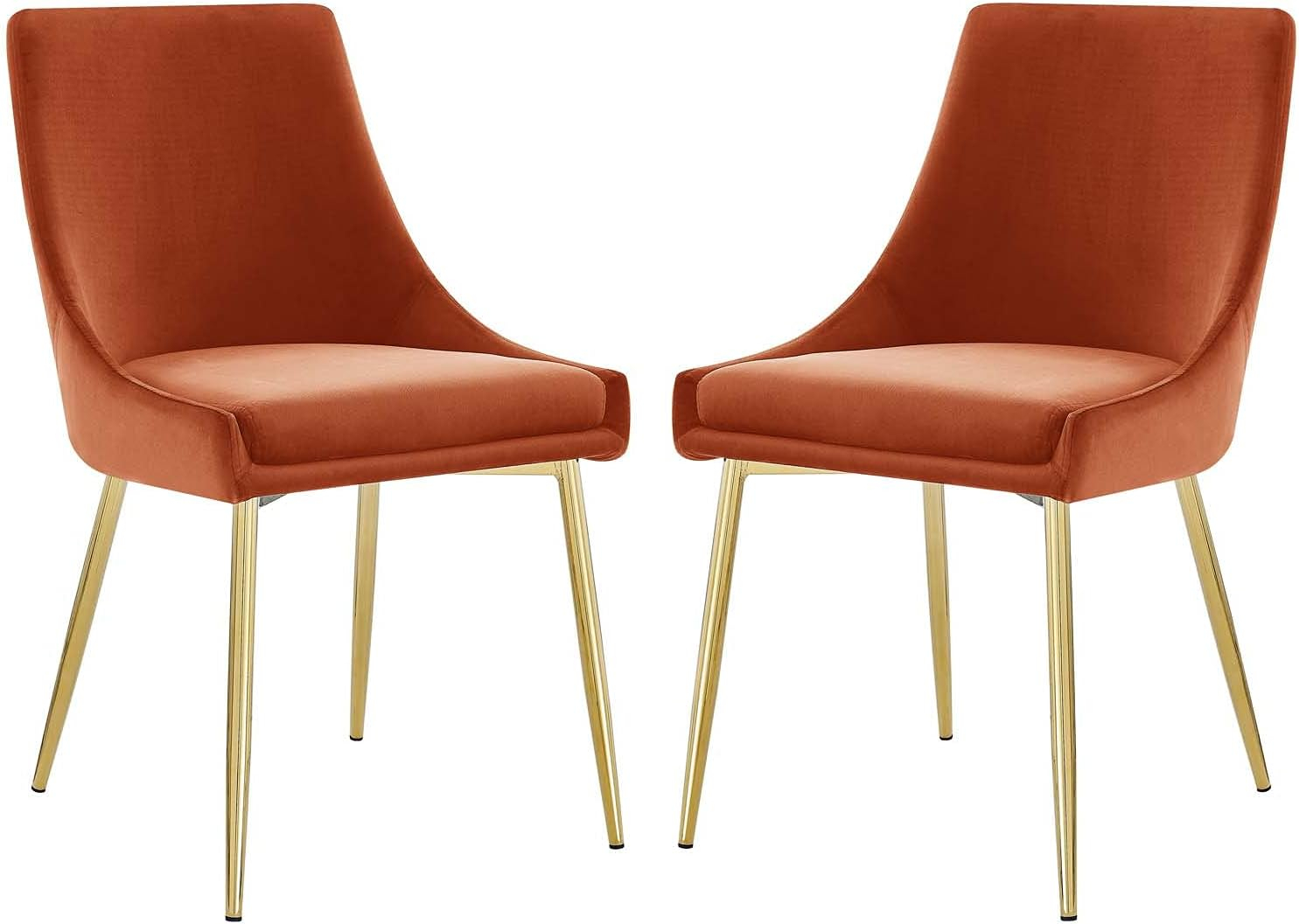Modway Viscount Performance Velvet Dining Chairs - Set of 2