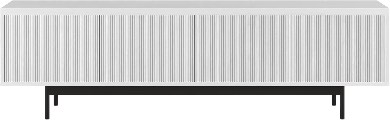 Evelyn&Zoe Whitman Rectangular TV Stand for TV's up to 75", White