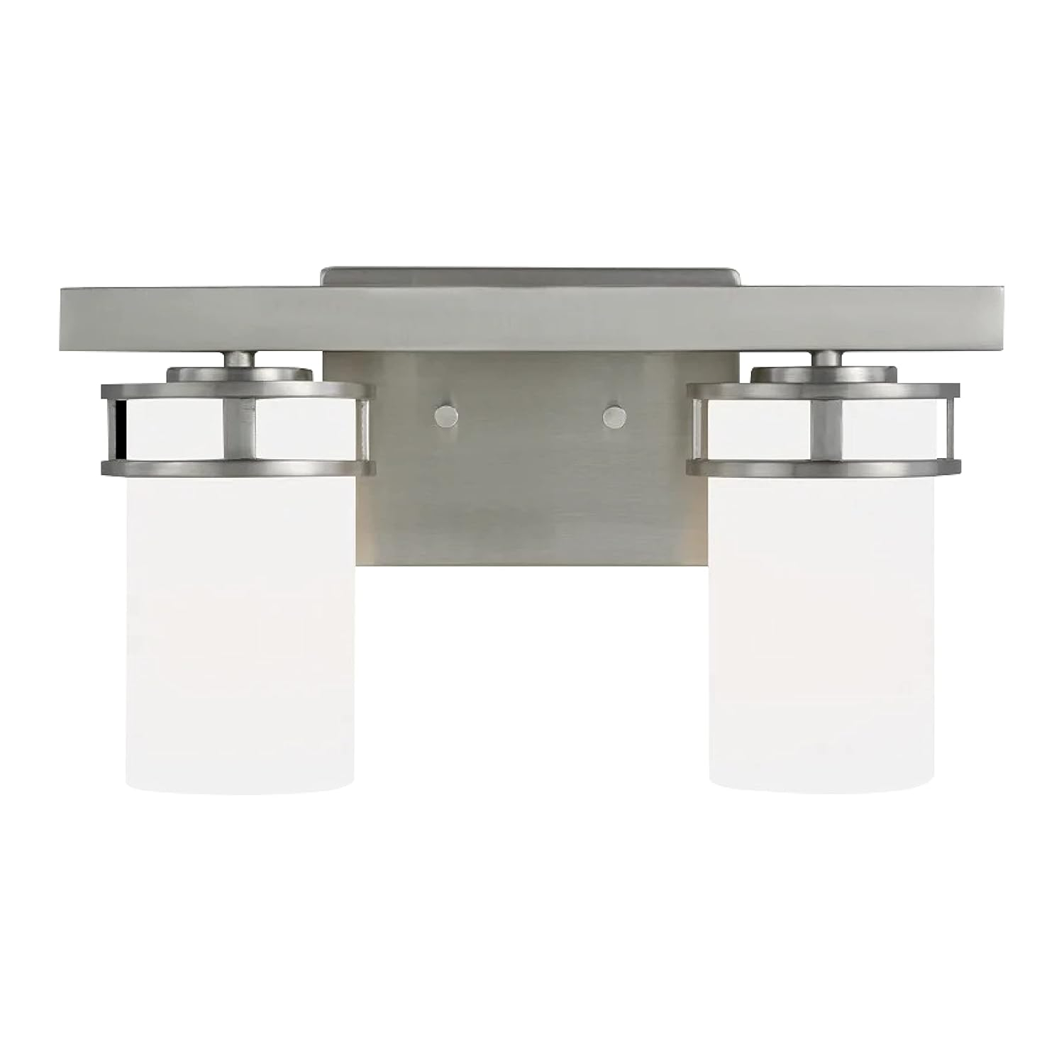 Generation Lighting 2-Light Robie Bath Fixture Wall Lamp Chrome 4421602-05, Bathroom Light Fixture for Home Decor, Vanity Light Fixture Uses A19 Standard or LED Light Bulbs