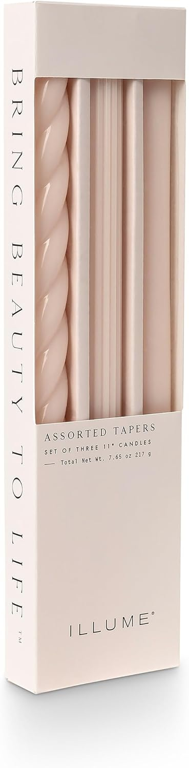 ILLUME Beautifully Done Unfragranced Assorted Tapers 3 Pack