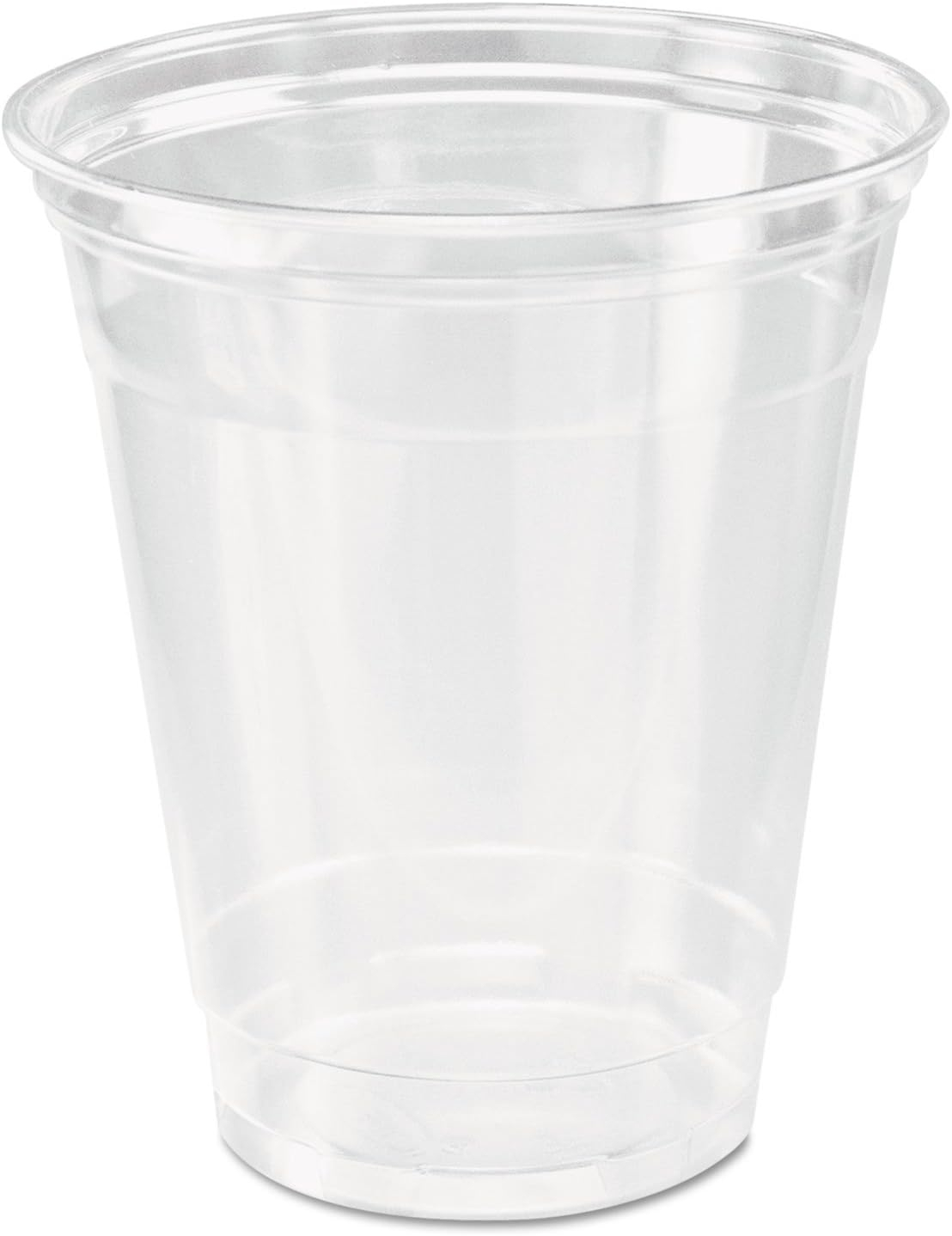 Clear Recyclable Plastic Disposable Cups, 12 oz