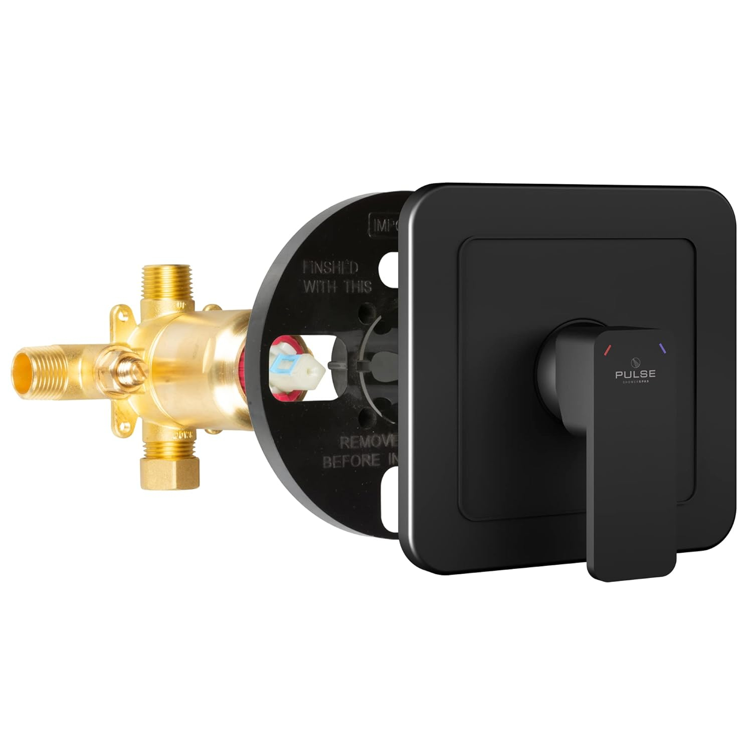 Tru-Temp 1-Handle Pressure Balanced 1/2 in. Rough-In Valve Trim Kit in Matte Black (Valve Included)