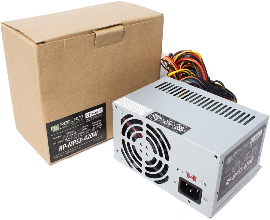 420W 420 Watt ATX Power Supply Replacement for HP Bestec ATS-100, ATS-150, ATX-1953D, ATX-1956D, ATX-1956-B1, ATX-1956F,