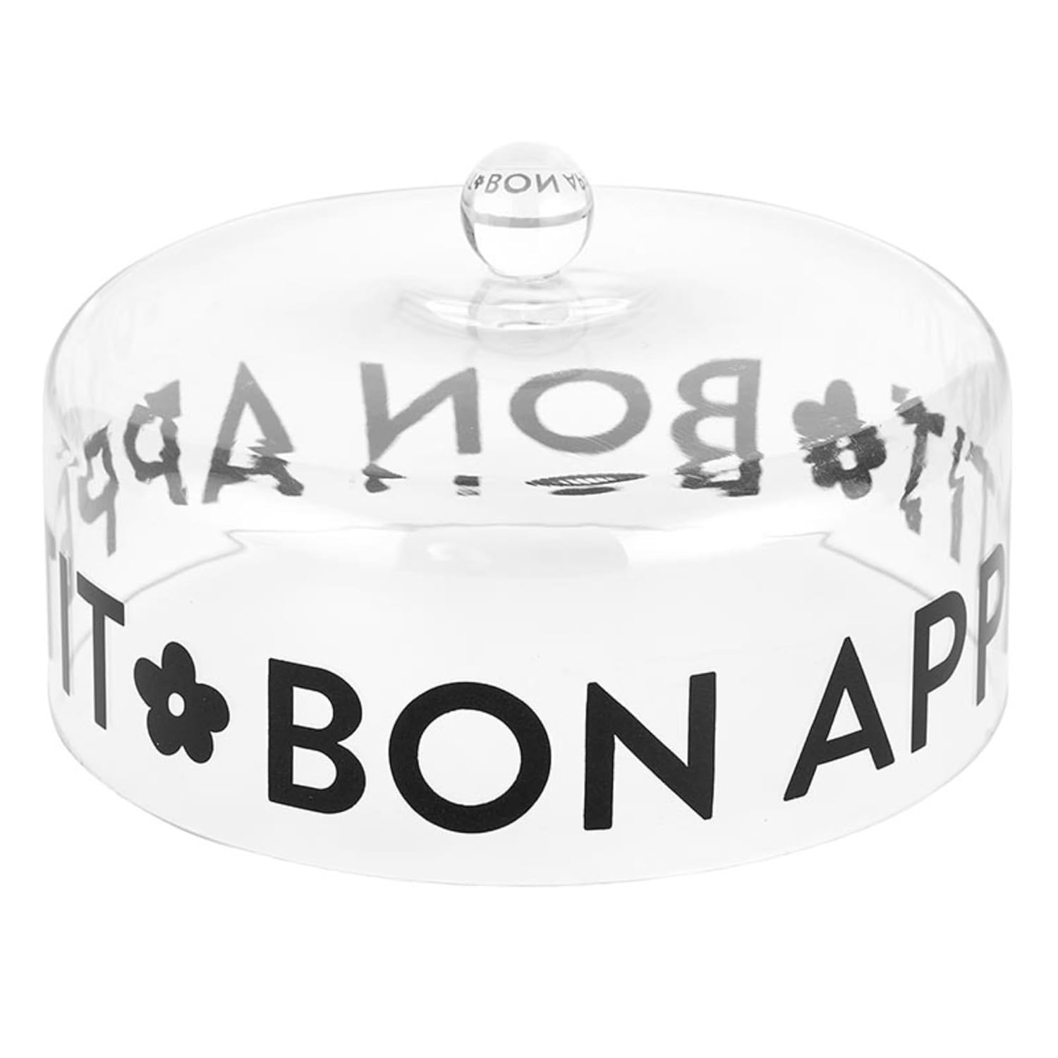 Santa Barbara Design Studio Clear Acrylic Cake Dome, Medium, Bon Appetit