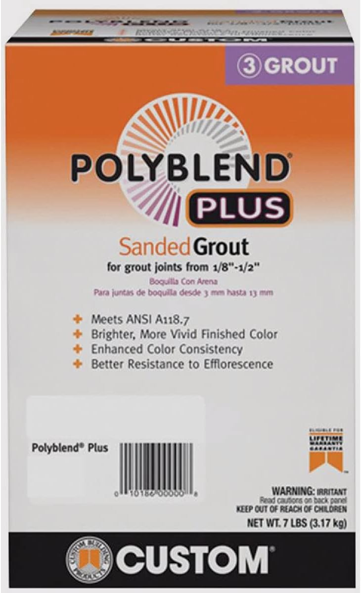Custom Polyblend PBPG607-4 Sanded Grout, Charcoal, 7 lb Box