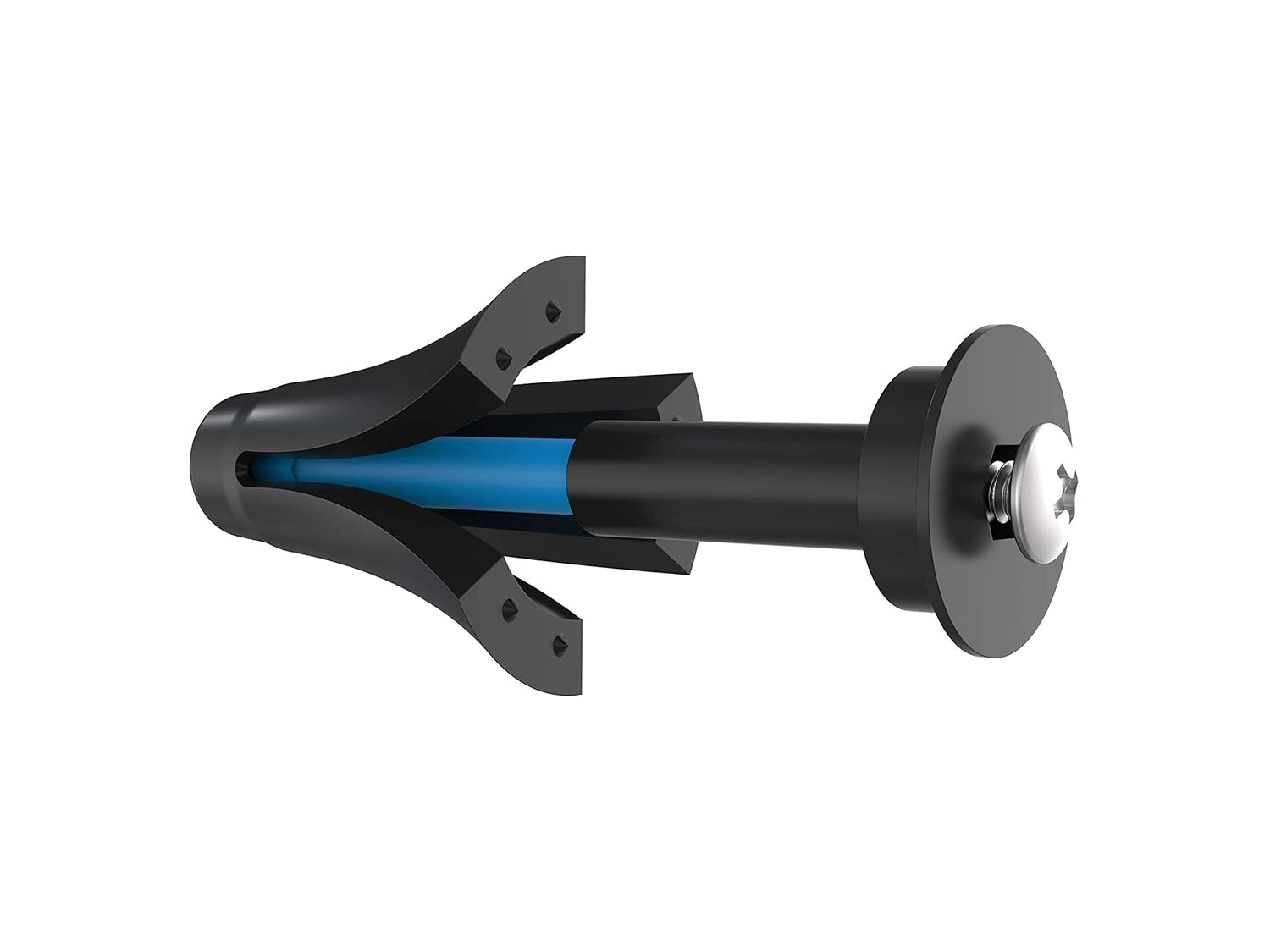 Heavy Duty Black Winged Wall Anchor with Stainless Steel Screw