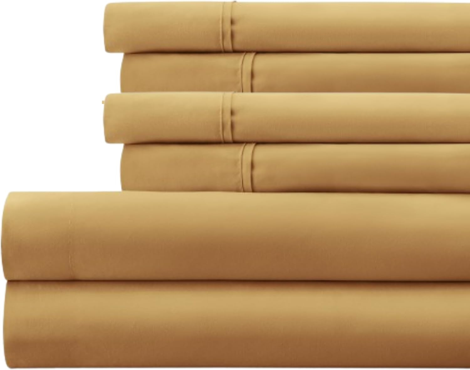 Linen Market Twin Sheet Set 4 Piece - Ultra Comfortable & Breathable Cooling Twin Bed Sheets - Deep Pocket & Wrinkle-Free Sheets Fits 16" Mattress - Extra Soft & Oeko-TEX Certified - Gold