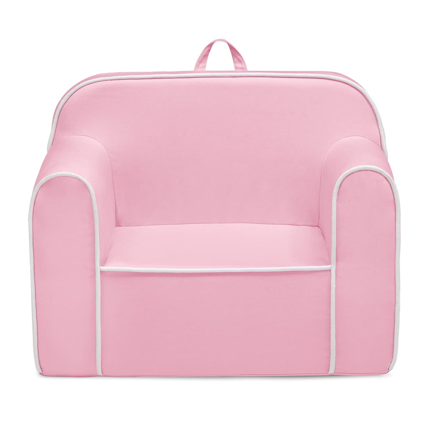 Delta Children Foam Snuggle Chair, Pink with White