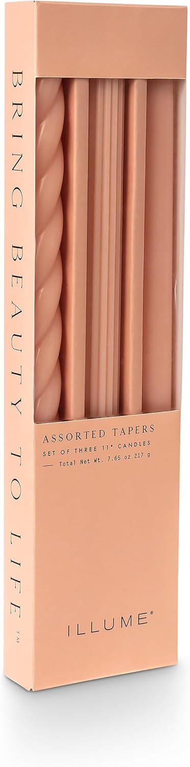 ILLUME Beautifully Done Unfragranced Assorted Tapers 3 Pack