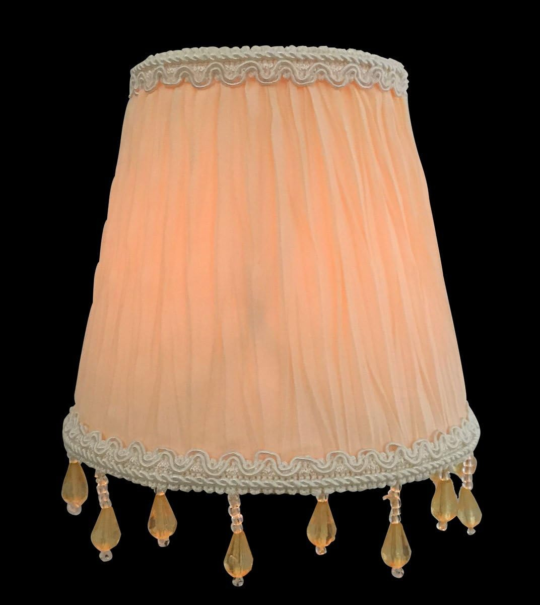 Royal Designs, Inc. Clip on Ruche Pleated Empire Chandelier Lamp Shade Flame Clip Fitter, CSO-1033-5WH-6, 3 x 5 x 4.5, White, 6 Pack