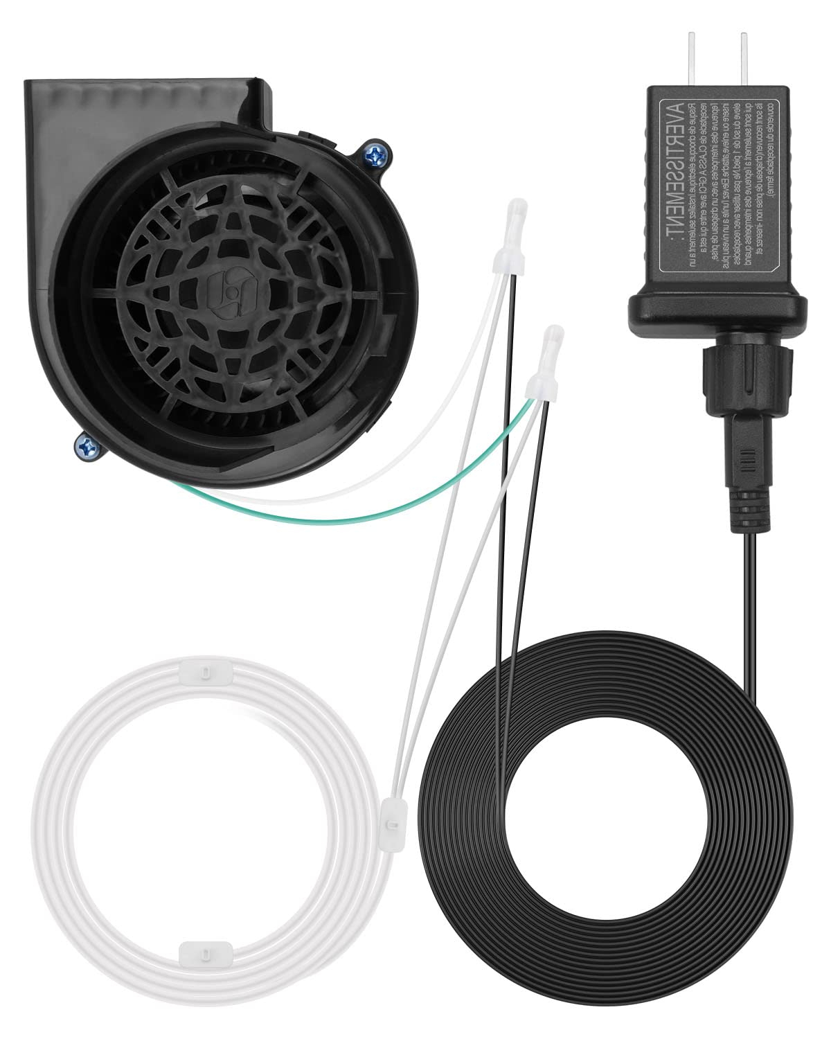 Air Blower for Inflatables Replacement Fan Blower Motor for Garden Yard Christmas Inflatable Decorations, Portable Fan Blower for Bouncy Castle, with 3 LEDs Lig & 1 12V/ 1.0A Adapter