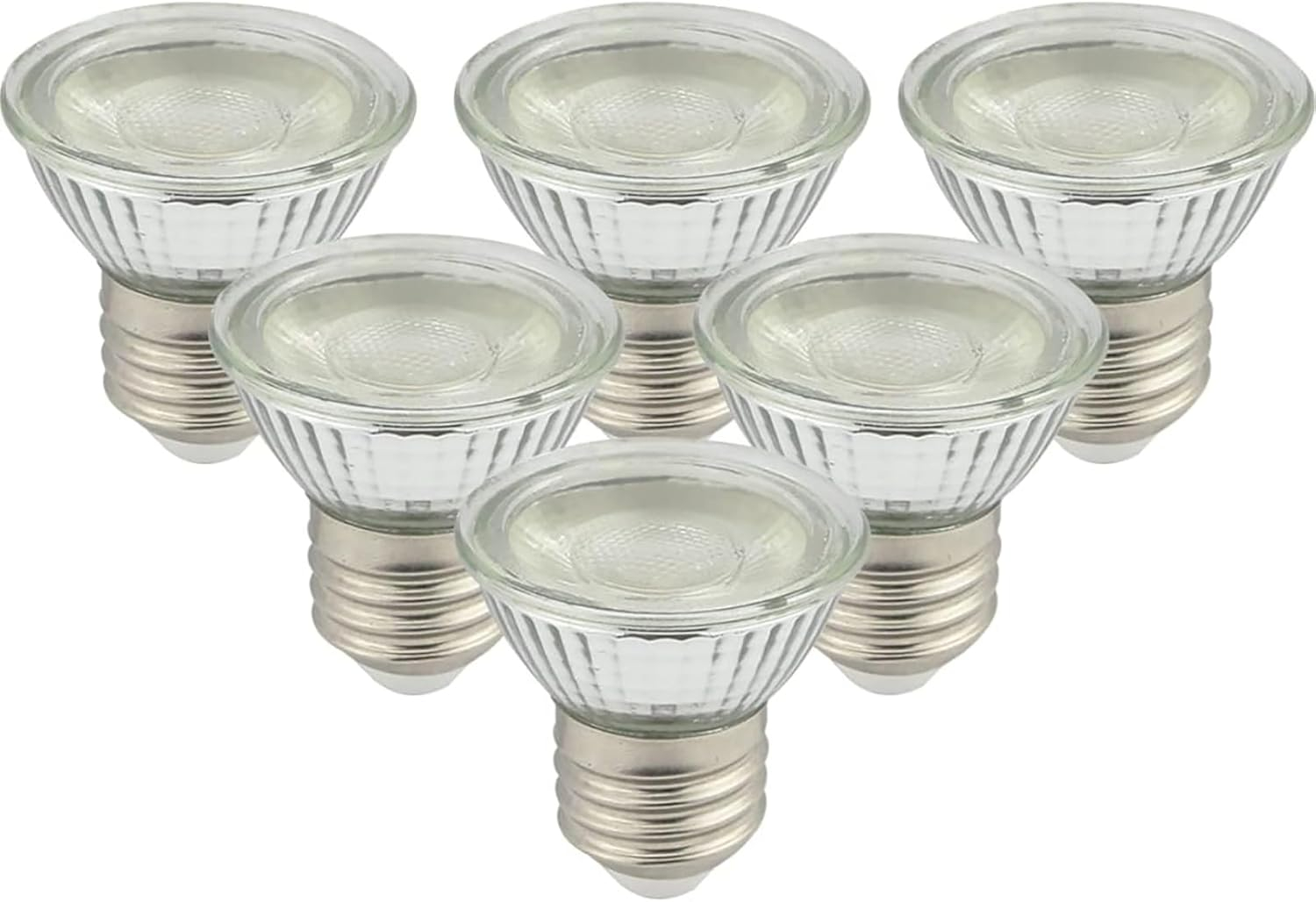 Drart Led Bulb Spotlight PAR16 5W Dimmable Short Halogen Light Bulb 50W Equivalent, LED Replacement for Halogen Bulb, E26 Screw Base, 120V HR16, 500lm Warm White (Pack of 6)