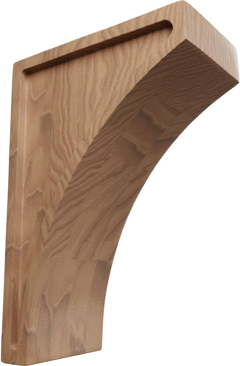 Ekena Millwork 3-in x 5.5-in x 8-in Unfinished Mahogany Wood Paintable/Stainable Corbel