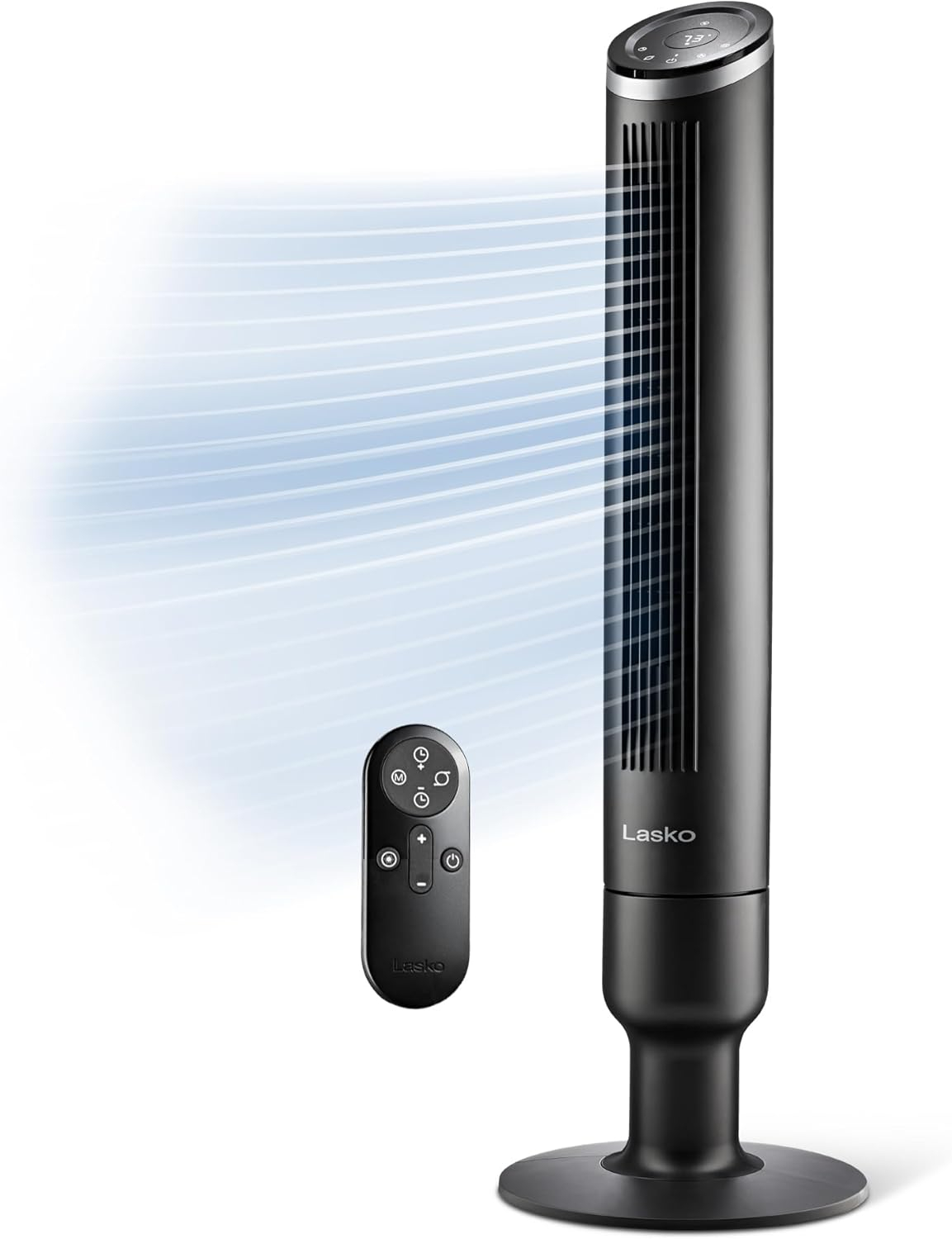 Lasko 42" Black Oscillating Remote Controlled Tower Fan