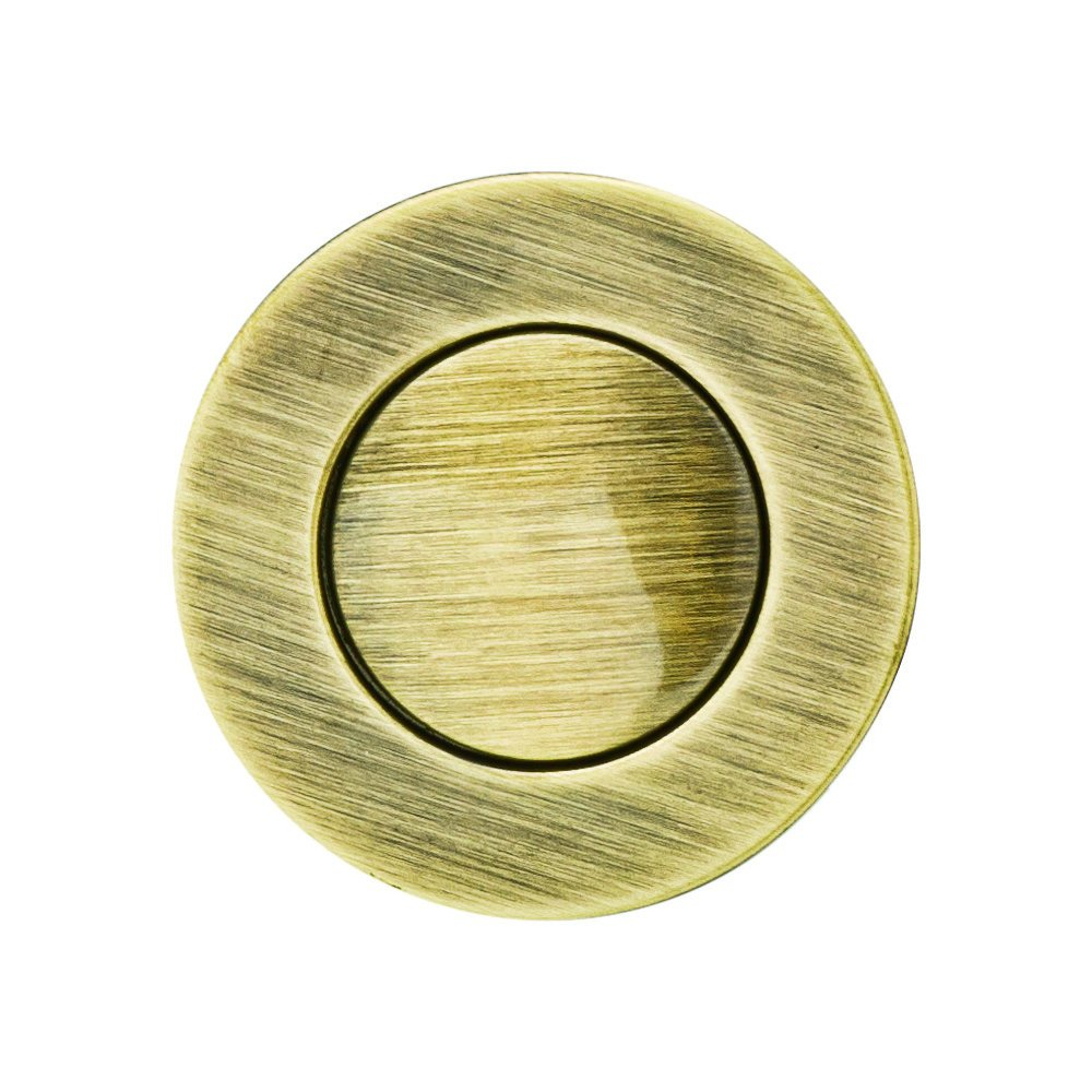 Gray ABS Bathroom Sink Pop-Up Drain with Antique Brass Finish