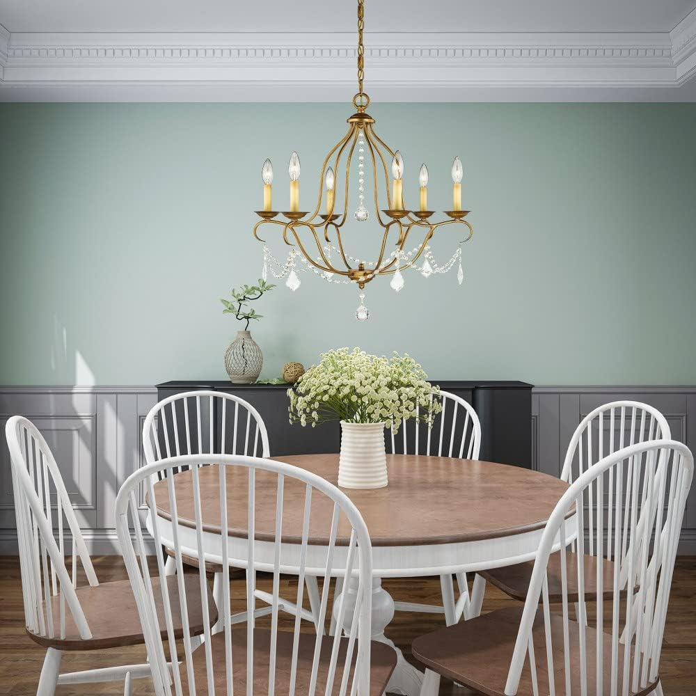 Livex Lighting Chesterfield 6 - Light Chandelier in  Hand Applied Venetian Golden Bronze
