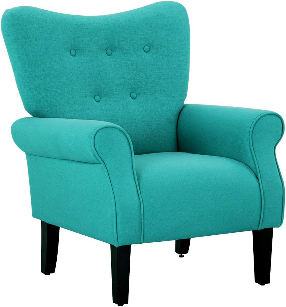 BELLEZE Accent Chair Armchair for Living Room - Allston (Mallard Teal)