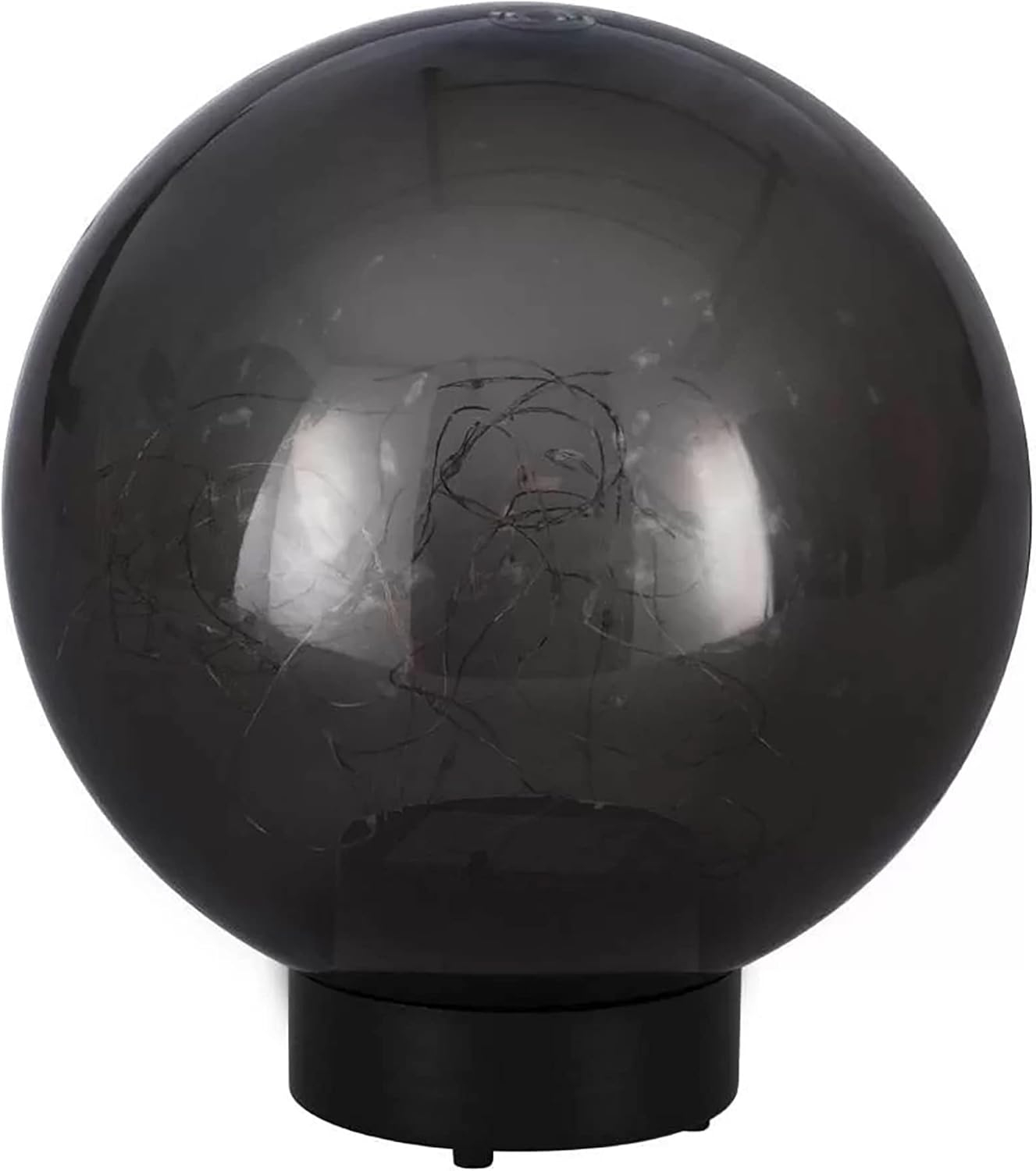 8 in. W x 12.6 in. H Black Solar LED Weather Resistant Path Light with Transparent Shade and Removable Spike (4-Pack)