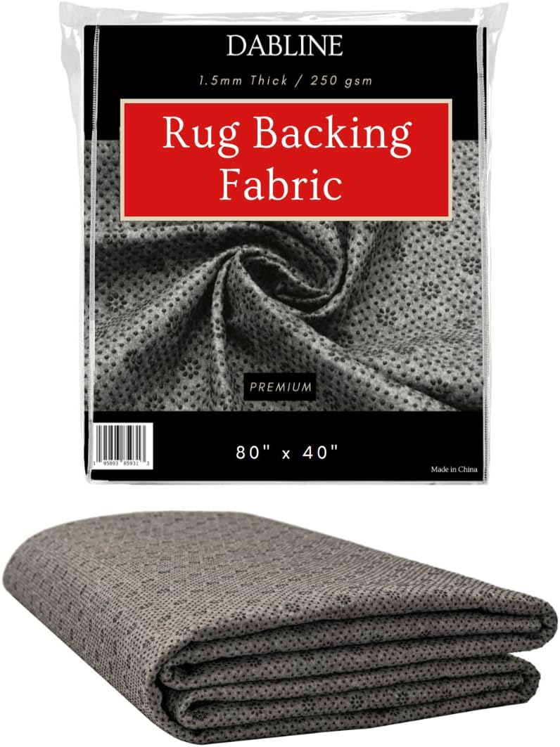 DABLINE 80" x 40" Non Slip Rug Pad for Tufting and Rug Making, Thick and Grippy Backing Fabric