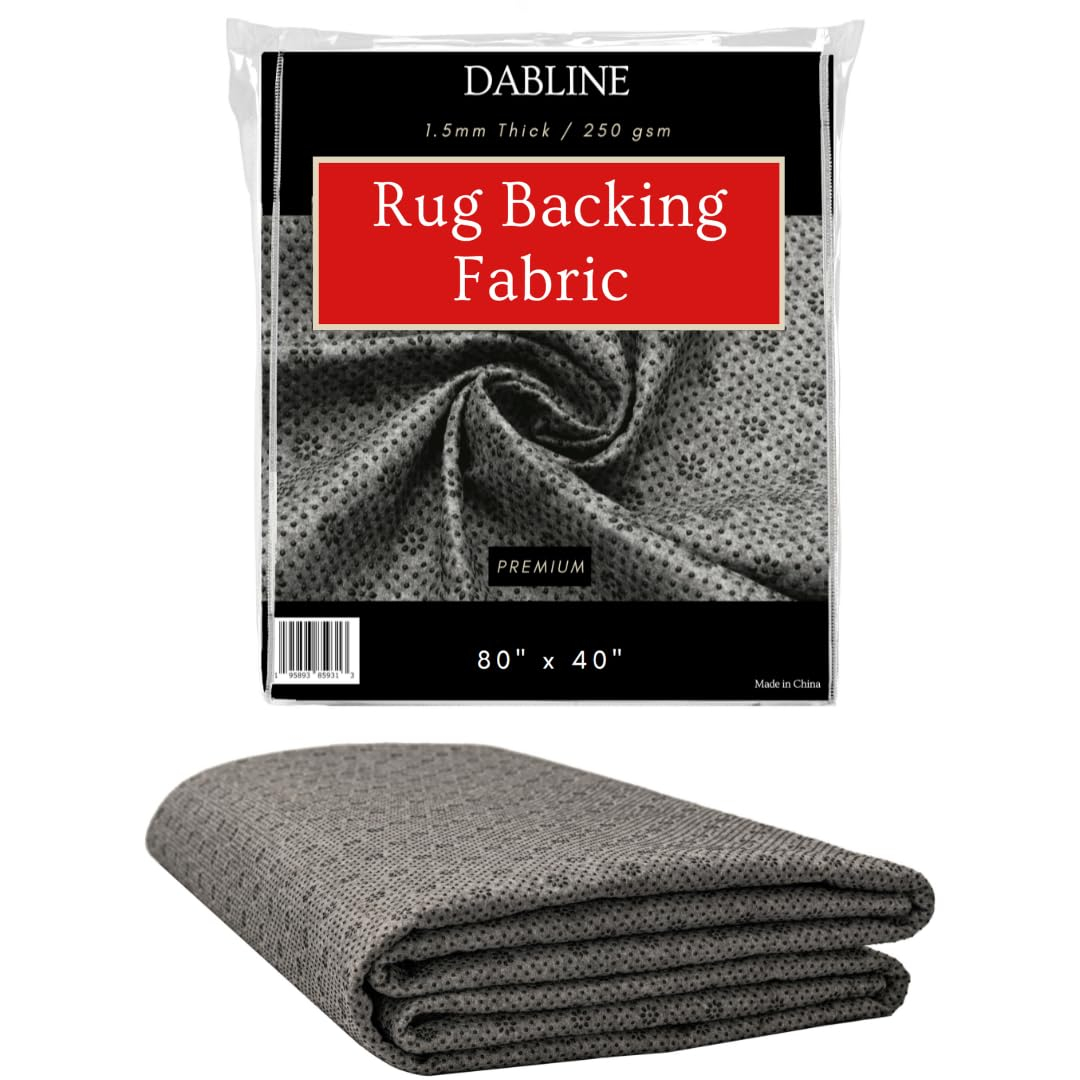 DABLINE 80" x 40" Non Slip Rug Pad for Tufting and Rug Making, Thick and Grippy Backing Fabric