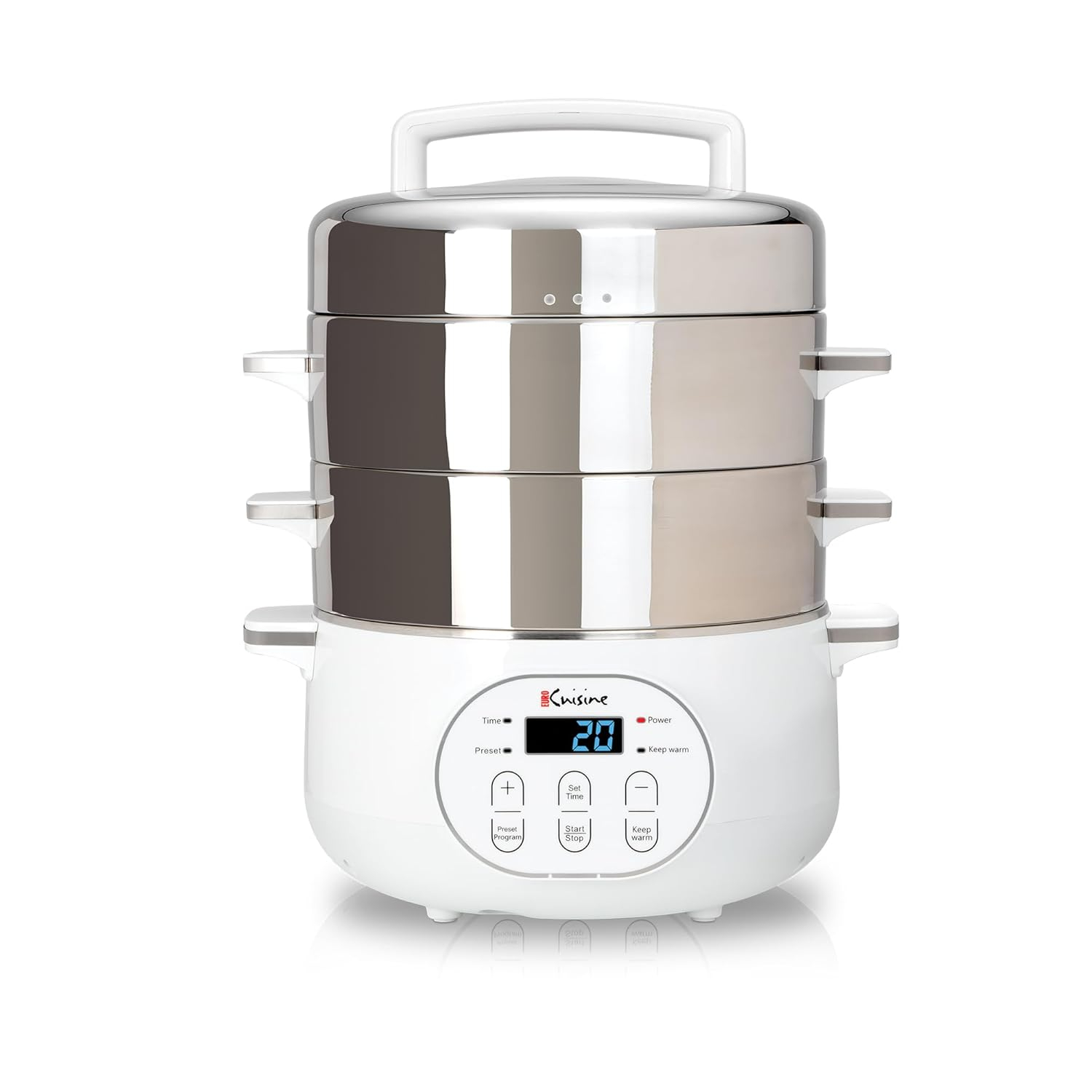 Stainless Steel 8.5 Qt Electric Food Steamer with LCD Display