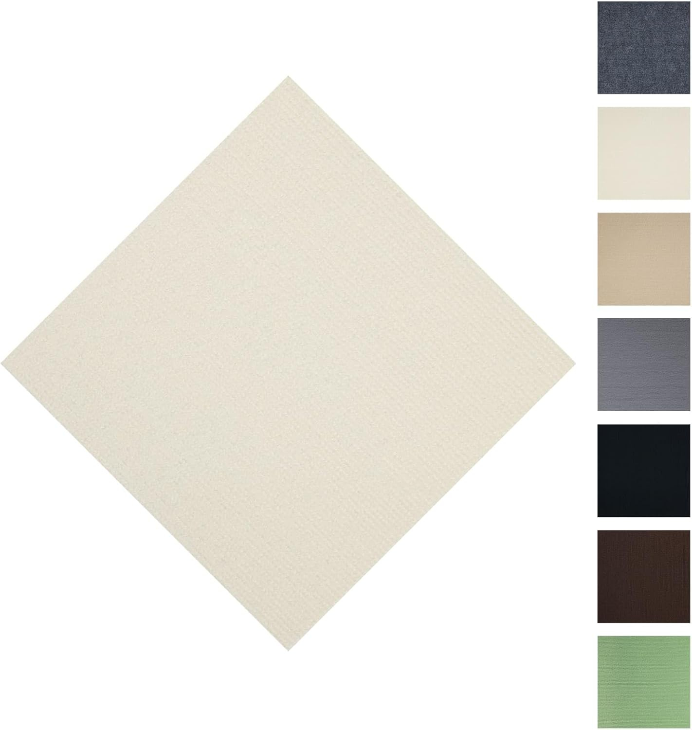Self Adhesive Carpet Tiles,Non-Slip Peel and Stick Squares Splicing Puzzle Carpet Floor Tile,DIY Off White Easy Install 10 Pcs Floor Tiles 12" x 12"