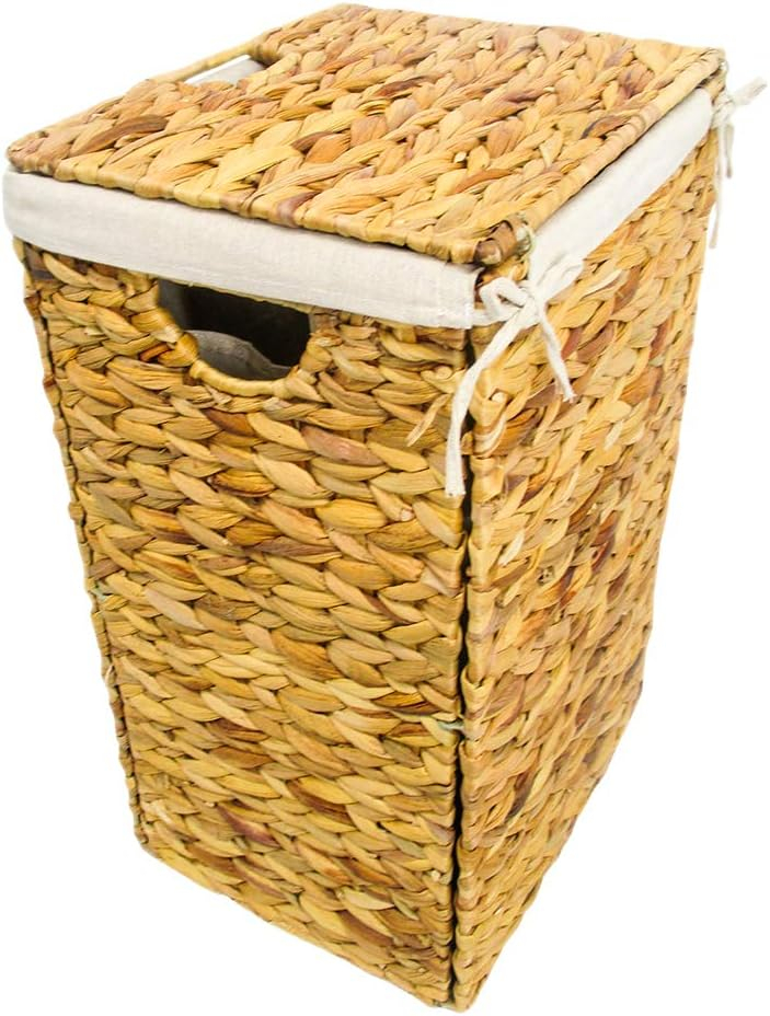 Trademark Innovations Natural Wicker Laundry Hamper with Lid