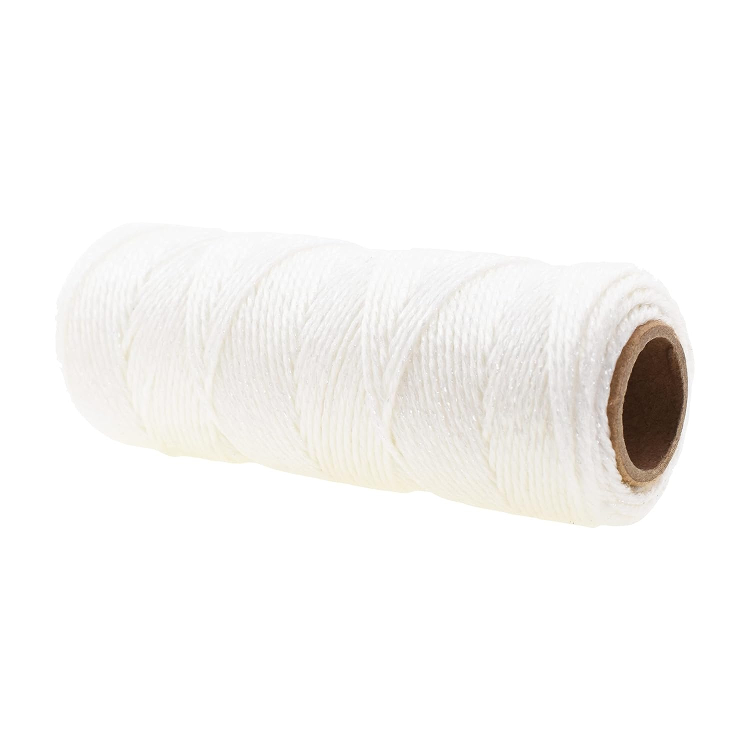 Mandala Crafts White String for Gift Wrapping 55 Yards 1mm Thin Metallic Bakers Twine for Crafts, Packaging, Party Favors, and DIY Decorations
