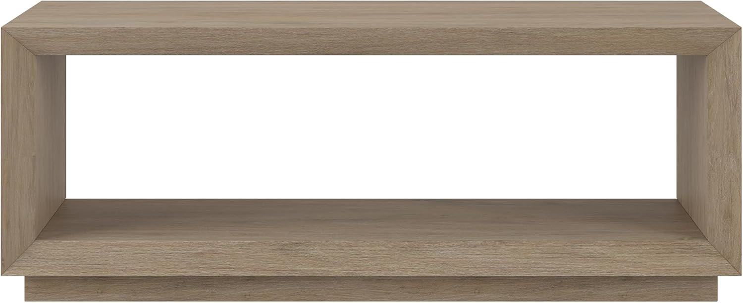 Antiqued Gray Oak Rectangular MDF Coffee Table