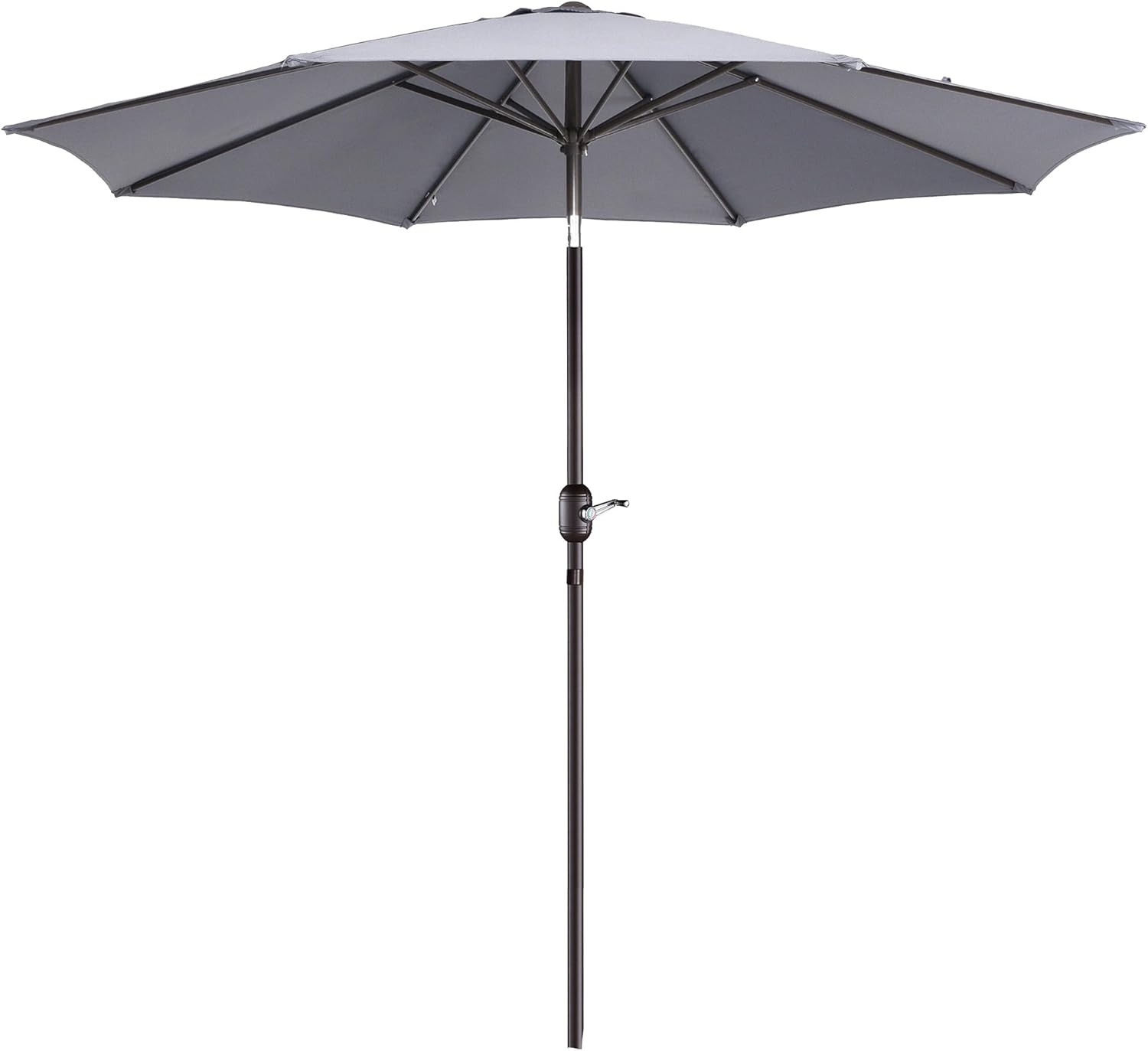 Villacera 83-OUT5446 9 ft. Outdoor Patio Umbrella with 8 Ribs - Gray