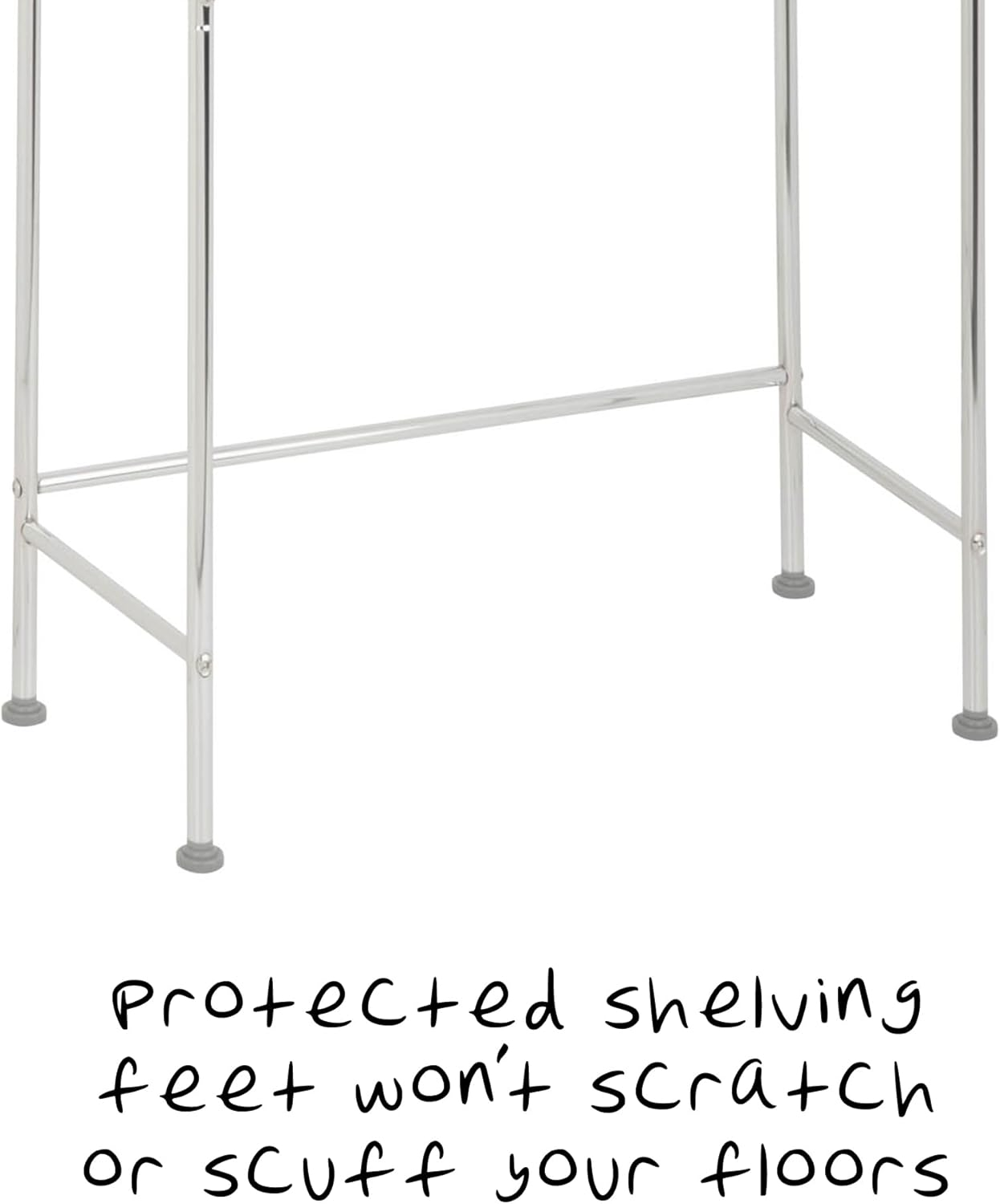 Honey-Can-Do BTH-05079 3-Tier Metal Bathroom Shelf Space Saver, 9.45 x 22.83 x 59.84, Chrome