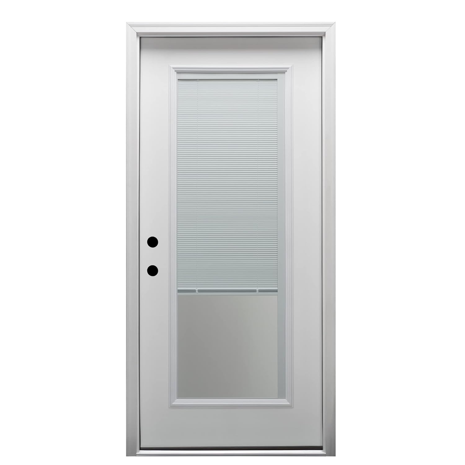 National Door Company EMJ686BLPR26R Steel Primed, Right Hand In-swing, Prehung Door, Full Lite, 30" x 80"