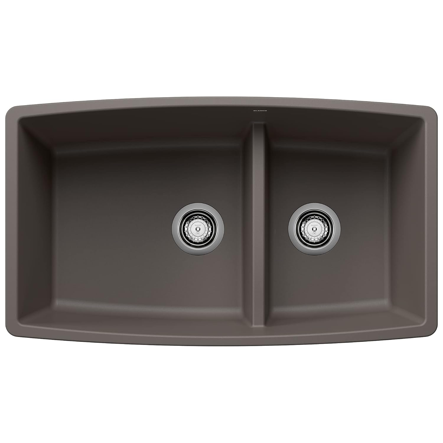 Performa SILGRANIT 33" 60/40 Double Bowl Undermount Kitchen Sink with Low Divide