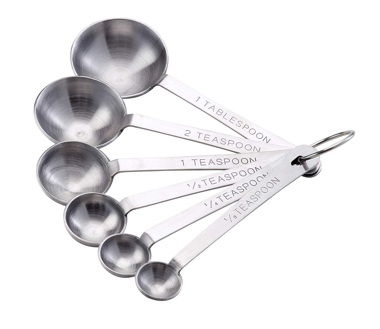 Mrs. Anderson’s Baking Measuring Spoons, Heavyweight 18/8 Stainless steel, Set of 6 Spoons